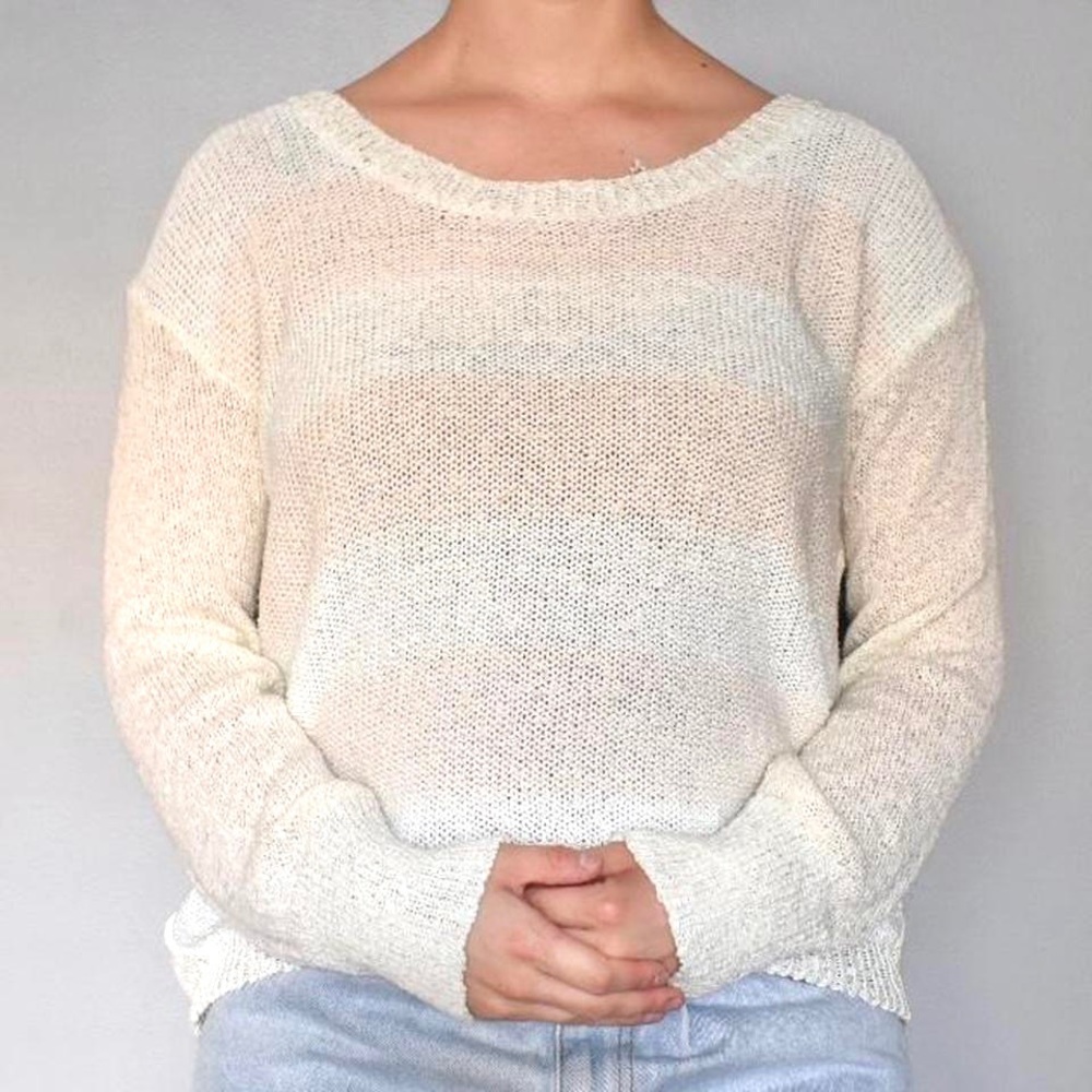 American Rag Light Blue & White Knit Soft Cozy Comfortable Winter Sweater